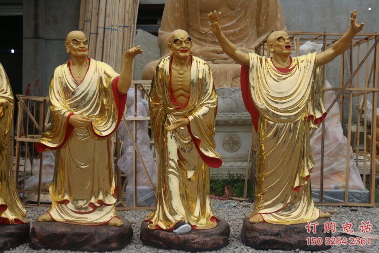 承接十八罗汉神像，仿古神像，仿古十八罗汉神像厂家