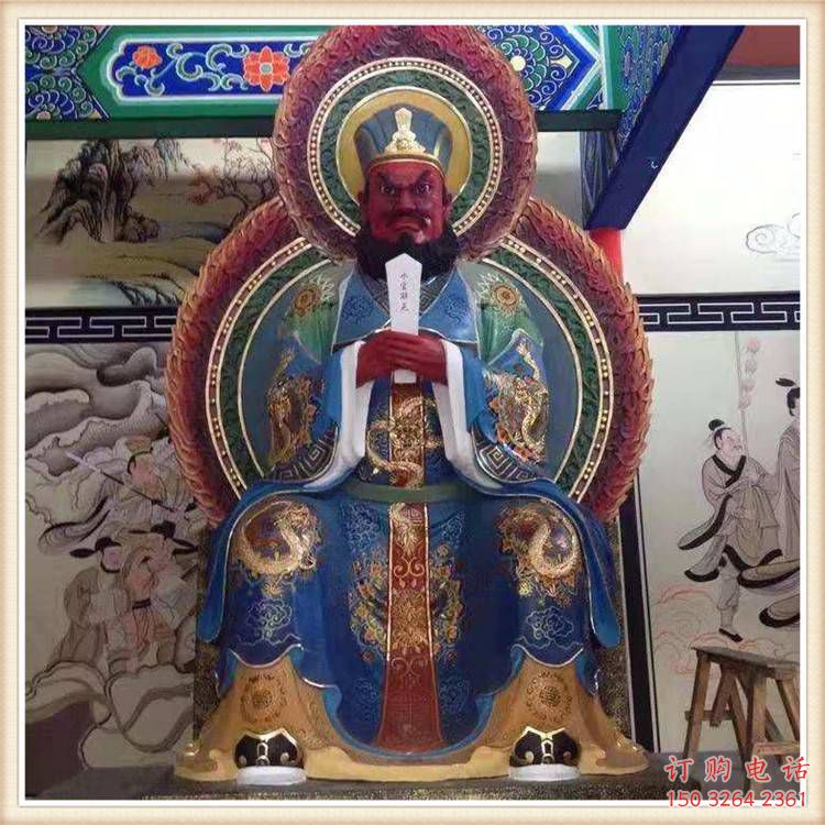 常用三官大帝神像，彩绘工艺，大型三官大帝神像加工