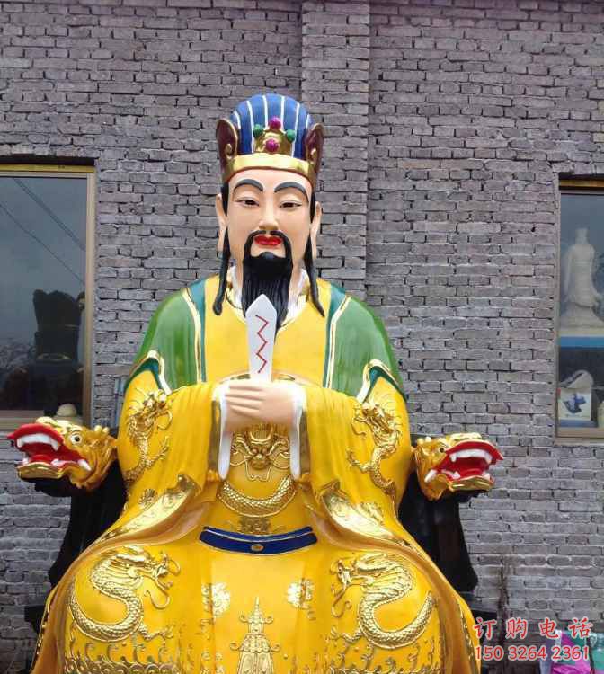 供应三官大帝神像，鎏金效果，大型三官大帝神像加工