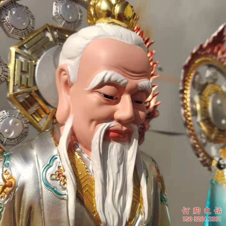 预定太上老君神像，鎏金效果，大型太上老君神像加工