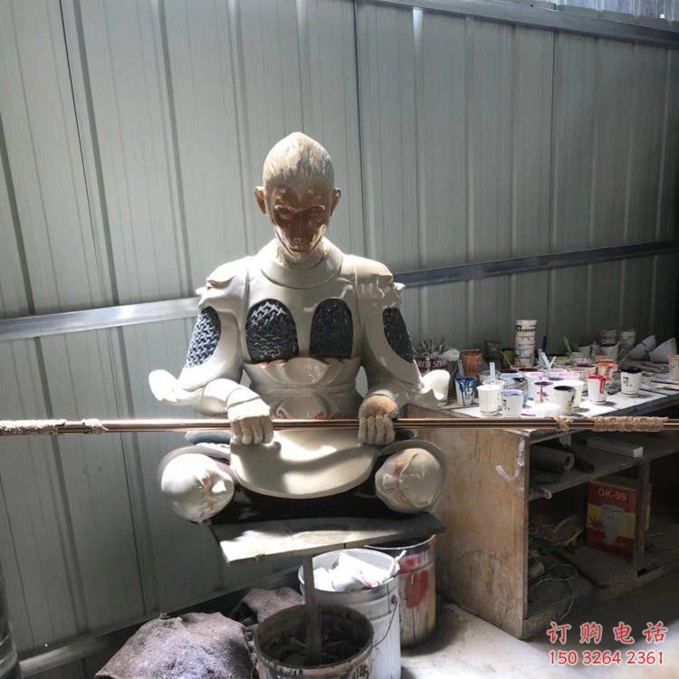 供应孙悟空佛像，玻璃钢材质，彩绘孙悟空佛像制作