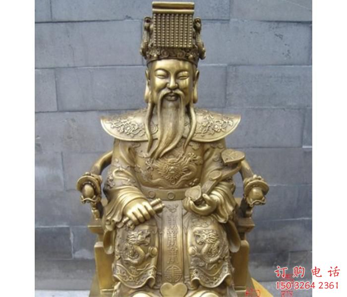 户外玉皇大帝神像工厂，佛堂摆放，铸铜玉皇大帝神像生产