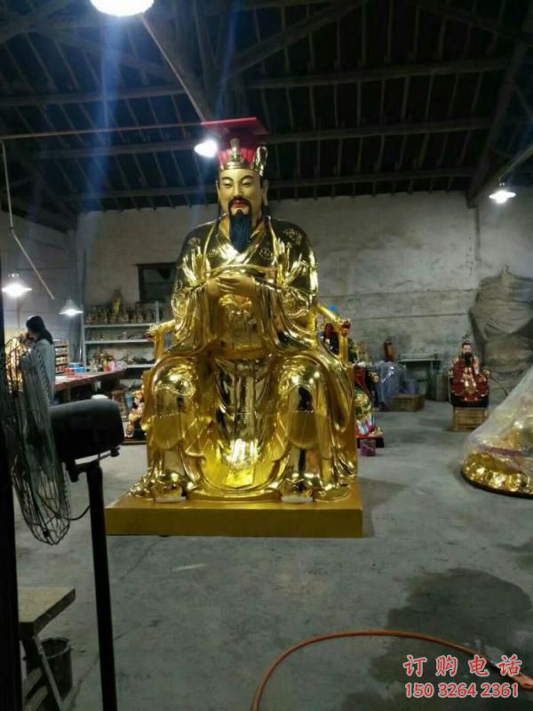大型玉皇大帝神像厂家，现代工艺，彩绘玉皇大帝神像生产