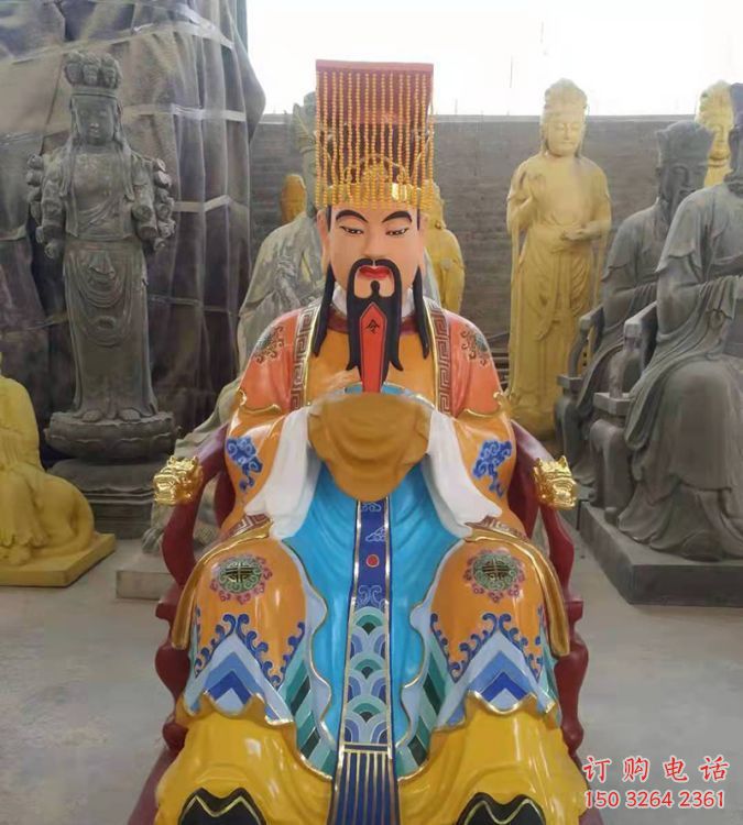 预定玉皇大帝神像，佛堂摆放，家用玉皇大帝神像厂