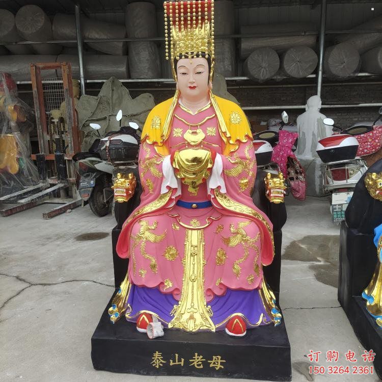 承接老母神像，玻璃钢材质，彩绘老母神像生产