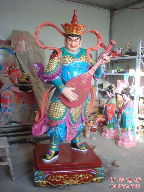 彩绘四大天王神像厂，铸铜工艺，彩绘四大天王神像生产