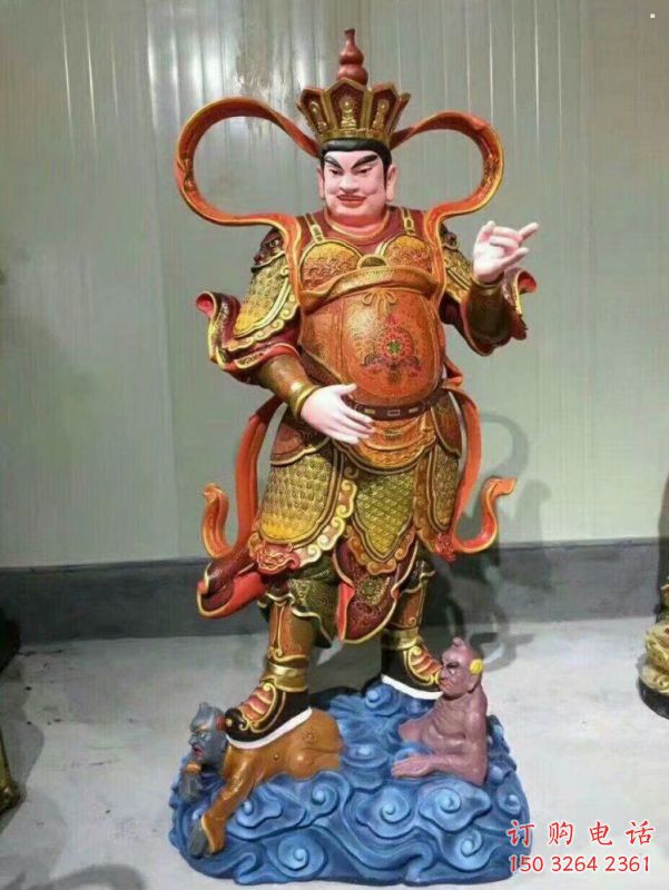 供应四大天王神像，鎏金效果，大型四大天王神像加工