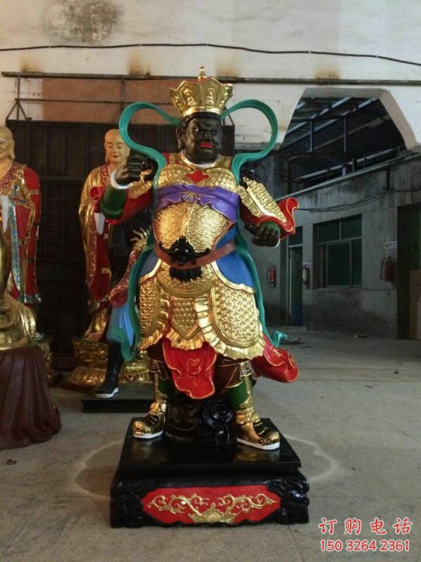 四大天王神像制作，彩绘工艺，寺庙四大天王神像厂家