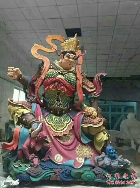通用四大天王神像，彩绘工艺，彩绘四大天王神像生产