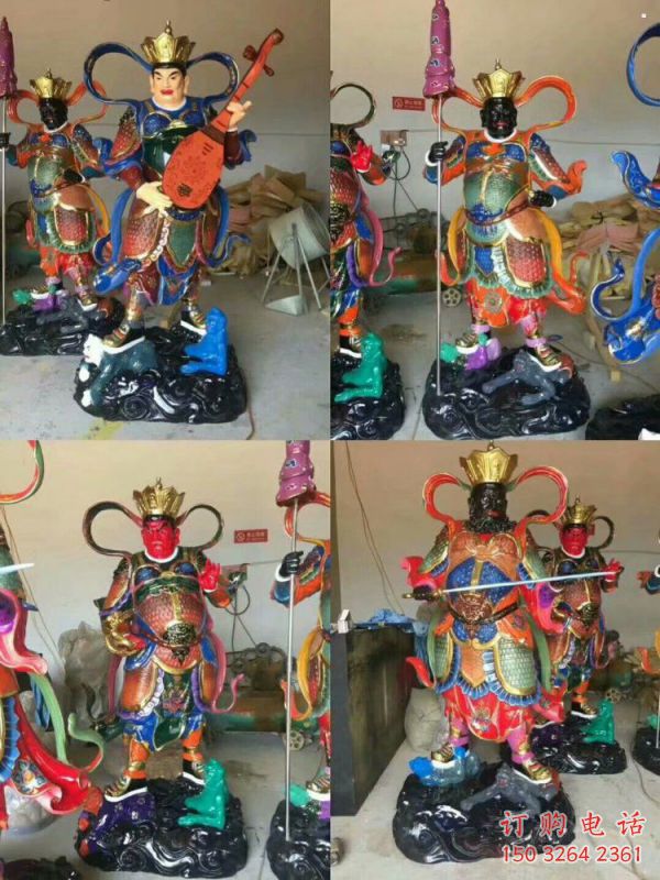 预定四大天王神像，佛堂摆放，家用四大天王神像厂