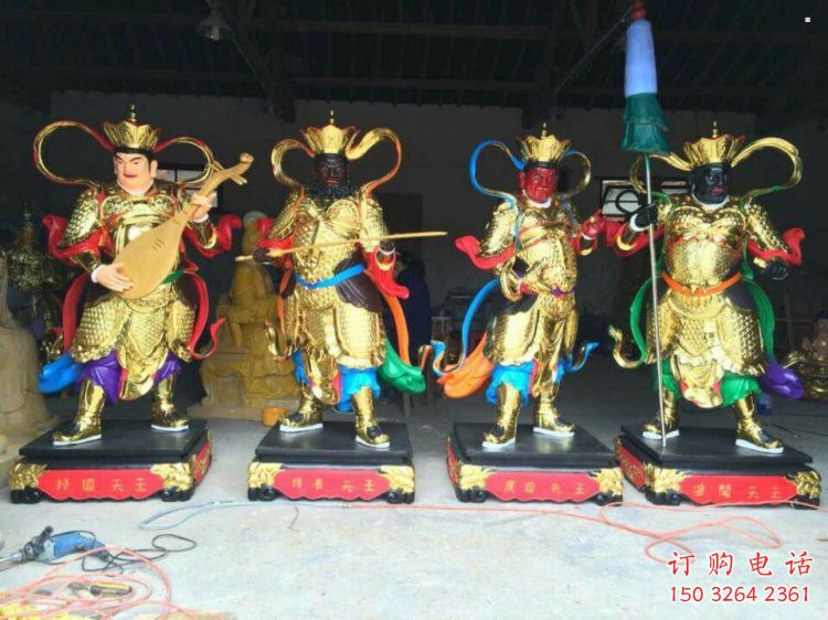预定四大天王神像，寺庙神像，四大天王神像厂