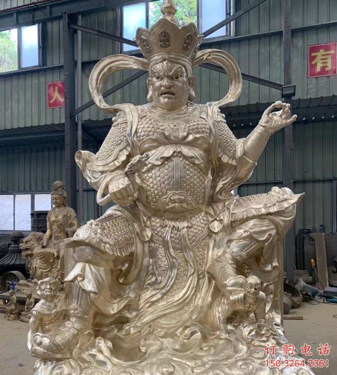 户外四大天王铜神像，家用神像，四大天王铜神像预用