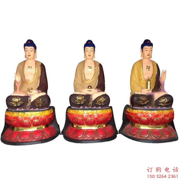 大型东方三圣佛像厂家,彩绘工艺,仿古东方三圣佛像厂家 大型东方三圣佛像厂家,彩绘工艺,仿古东方三圣佛像厂家