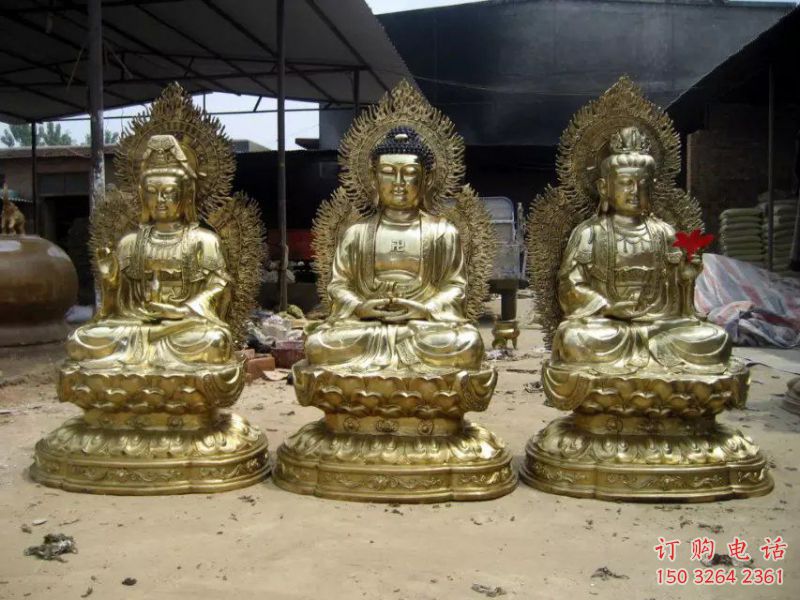 大型西方三圣铜佛像厂家,鎏金效果,西方三圣铜佛像预用 大型西方三圣铜佛像厂家,鎏金效果,西方三圣铜佛像预用