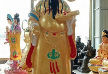 通用文财神像，铸铜工艺，彩绘文财神像厂家