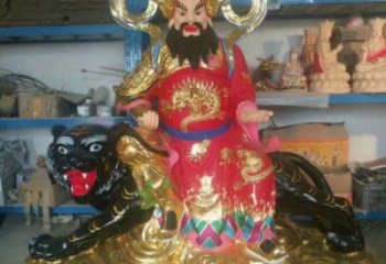 武财神像工厂，彩绘工艺，大型武财神像加工