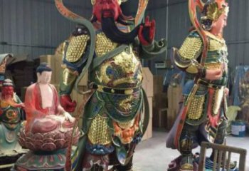彩绘关公神像厂，玻璃钢材质，寺庙关公神像厂家