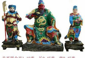 指定关公神像，彩绘工艺，玻璃钢关公神像生产