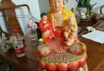 家用送子观音佛像制作，彩绘佛像，送子观音佛像选用