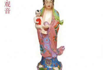 预定送子观音佛像，彩绘佛像，送子观音佛像承接