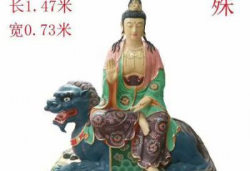 承接文殊普贤佛像，彩绘效果，玻璃钢文殊普贤佛像生产