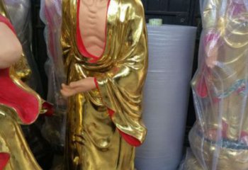站相十八罗汉，十八罗汉贴金