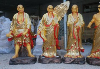 供应十八罗汉神像，玻璃钢材质，彩绘十八罗汉神像生产