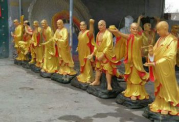 供应十八罗汉神像，玻璃钢材质，十八罗汉神像选用