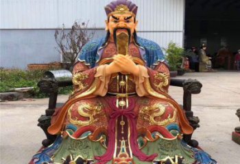 地官大帝神像制作，鎏金效果，寺庙三官大帝神像厂家