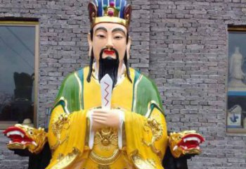 供应三官大帝神像，鎏金效果，大型三官大帝神像加工