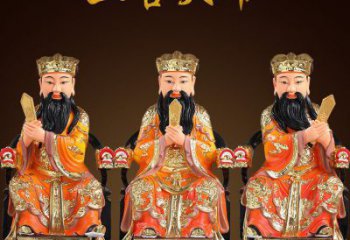 供应三官大帝神像，铸铜工艺，铸铜三官大帝神像制作