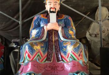 户外三官大帝神像工厂，佛堂摆放，玻璃钢三官大帝神像生产