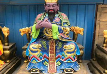 水官大帝神像制作，彩绘工艺，寺庙三官大帝神像厂家
