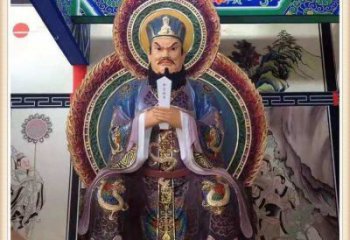 寺庙三官大帝神像生产，彩绘效果，三官大帝神像厂