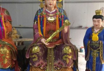 常用三霄奶奶神像，寺庙神像，玻璃钢三霄奶奶神像生产