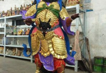 户外四大天王神像工厂，仿古神像，彩绘四大天王神像生产