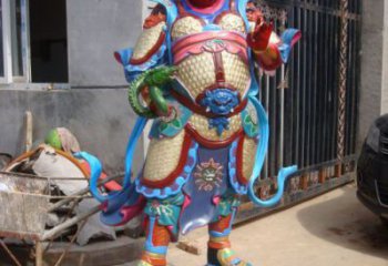 四大天王神像厂，彩绘工艺，玻璃钢四大天王神像生产