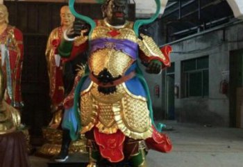 四大天王神像制作，彩绘工艺，寺庙四大天王神像厂家