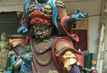 寺庙四大天王神像生产，彩绘工艺，寺庙四大天王神像厂家