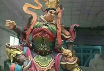 通用四大天王神像，彩绘工艺，彩绘四大天王神像生产