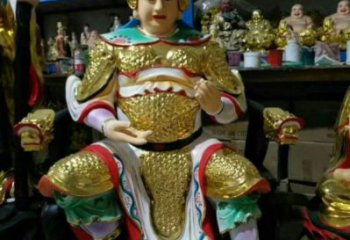 预定韦陀神像，彩绘工艺，寺庙韦陀神像厂家