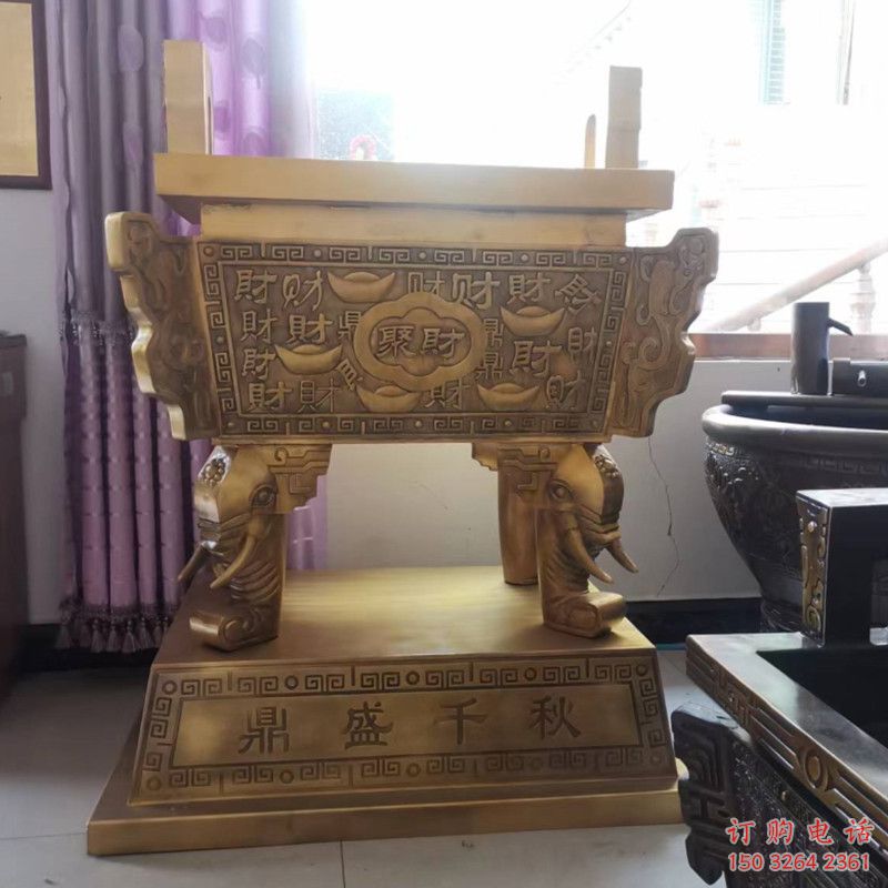 铸造铜雕塑方鼎