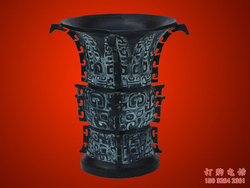 仿古四羊方尊铜雕造型 仿古四羊方尊铜雕造型