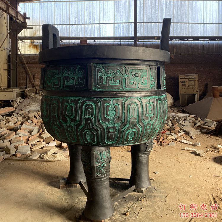 圆鼎雕塑,铜器景观雕塑,铸铜工艺 圆鼎雕塑,铜器景观雕塑,铸铜工艺