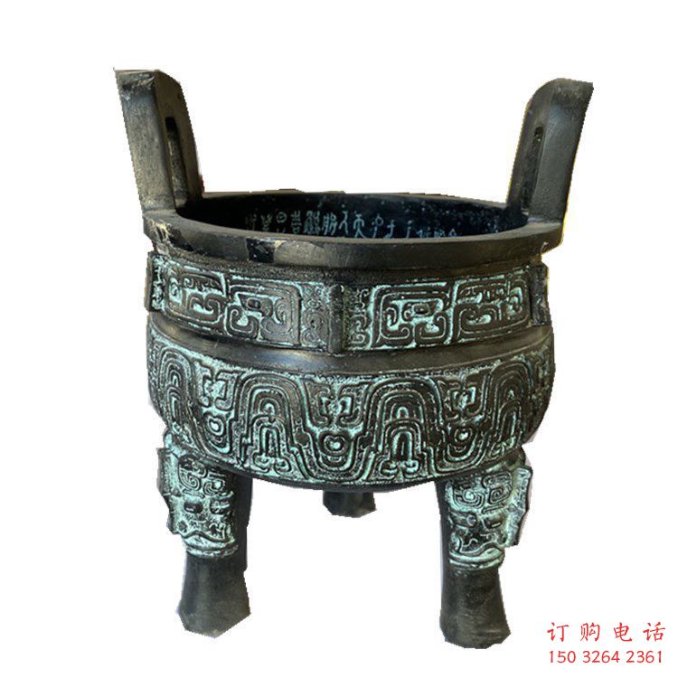 圆鼎雕塑，铜器景观雕塑，铸铜工艺