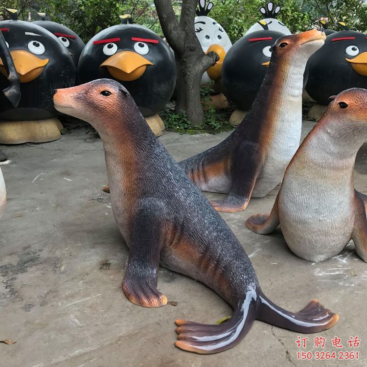福州园林海豹雕塑