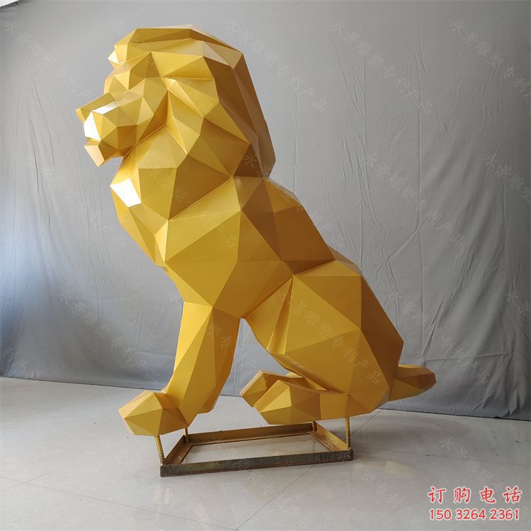 贵港狮子雕塑服务商，动物雕塑，不锈钢狮子雕塑制作