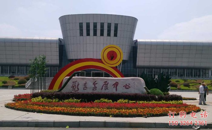梧州企业标识拱门雕塑，不锈钢地标大门雕塑生产
