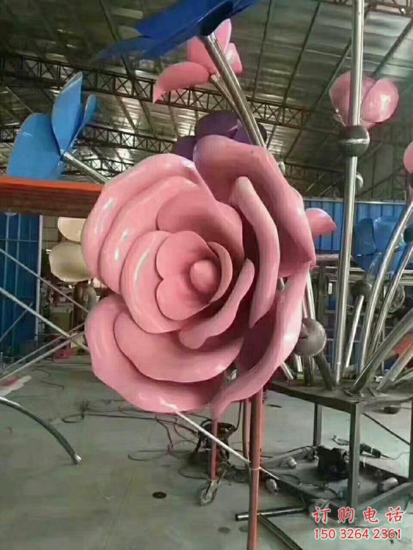 秦皇岛牡丹花雕塑工厂优选，城市装饰，牡丹花花朵雕塑供给