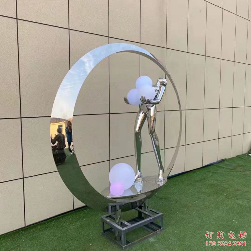 秦皇岛仙子雕塑展品，公园小品，景观圆环仙子雕塑生产商